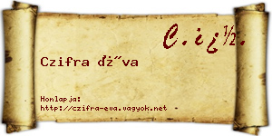 Czifra Éva névjegykártya