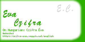 eva czifra business card