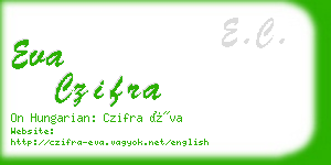 eva czifra business card